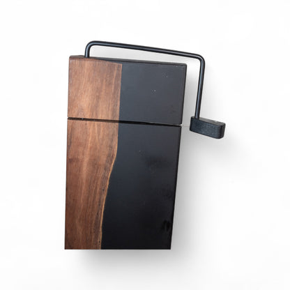 Walnut Wood Black Epoxy Cheese Slicer Board