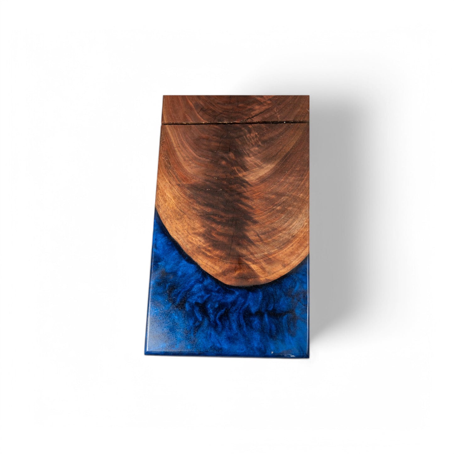 Walnut Wood Dark Blue Epoxy Cheese Slicer Board