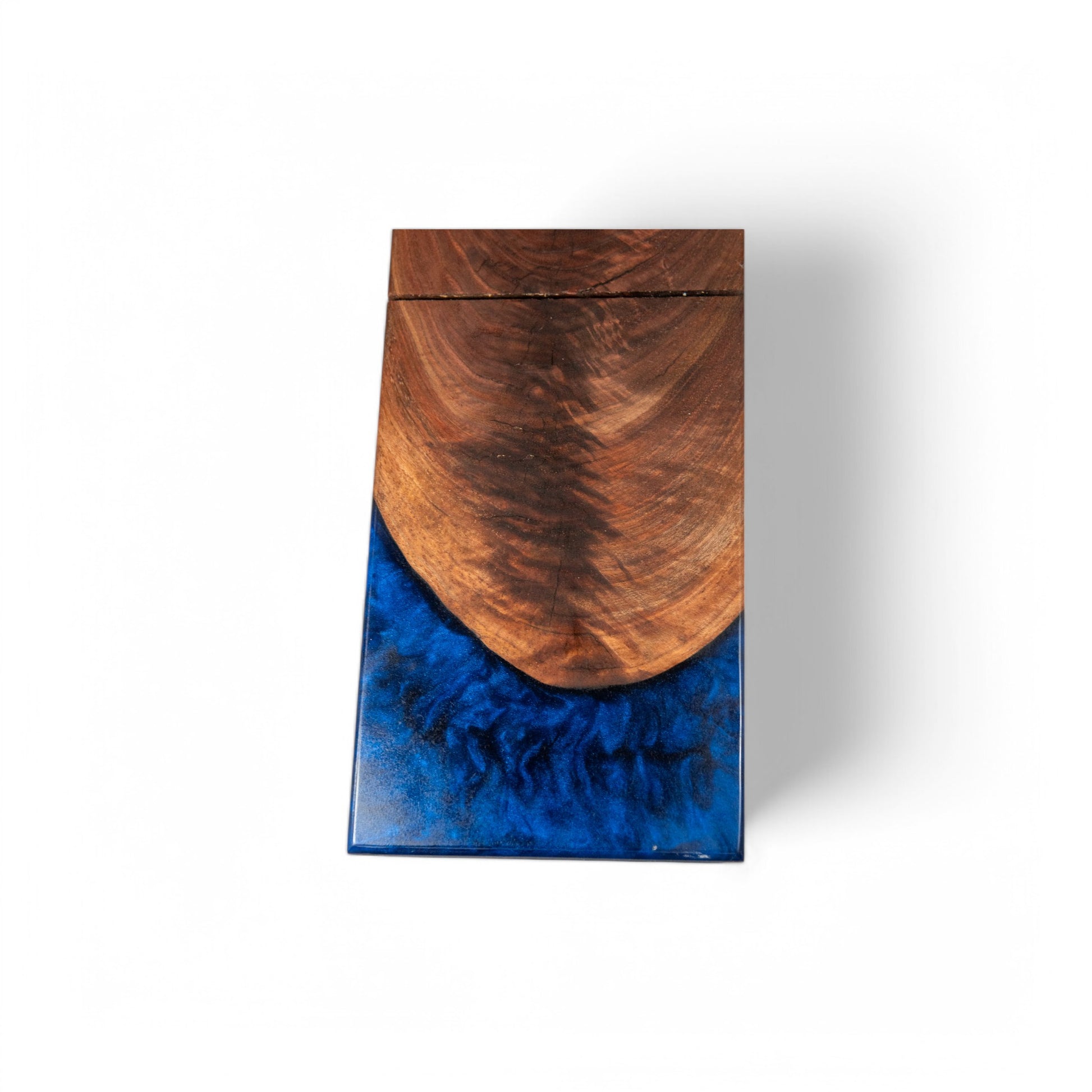 Walnut Wood Dark Blue Epoxy Cheese Slicer Board