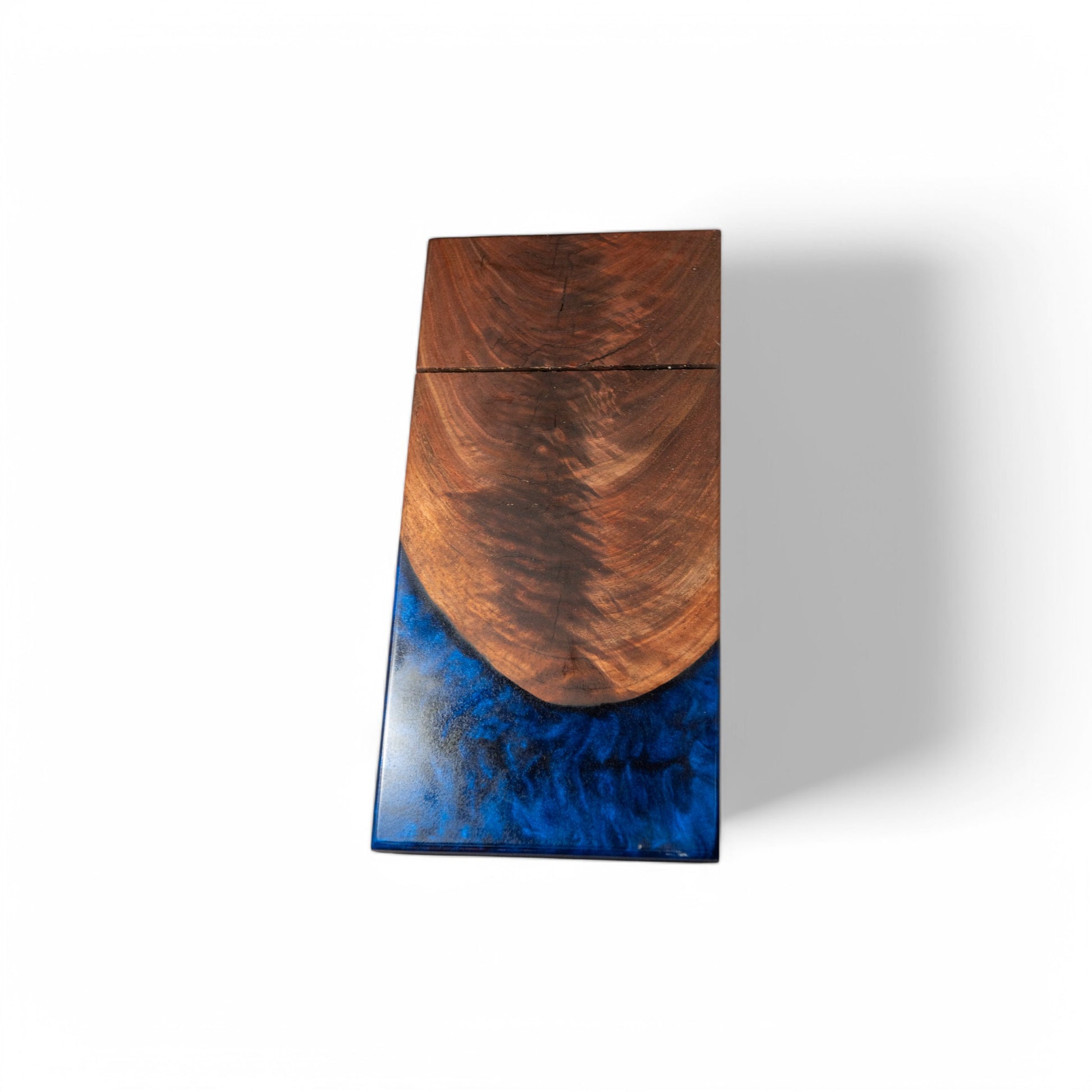 Walnut Wood Dark Blue Epoxy Cheese Slicer Board