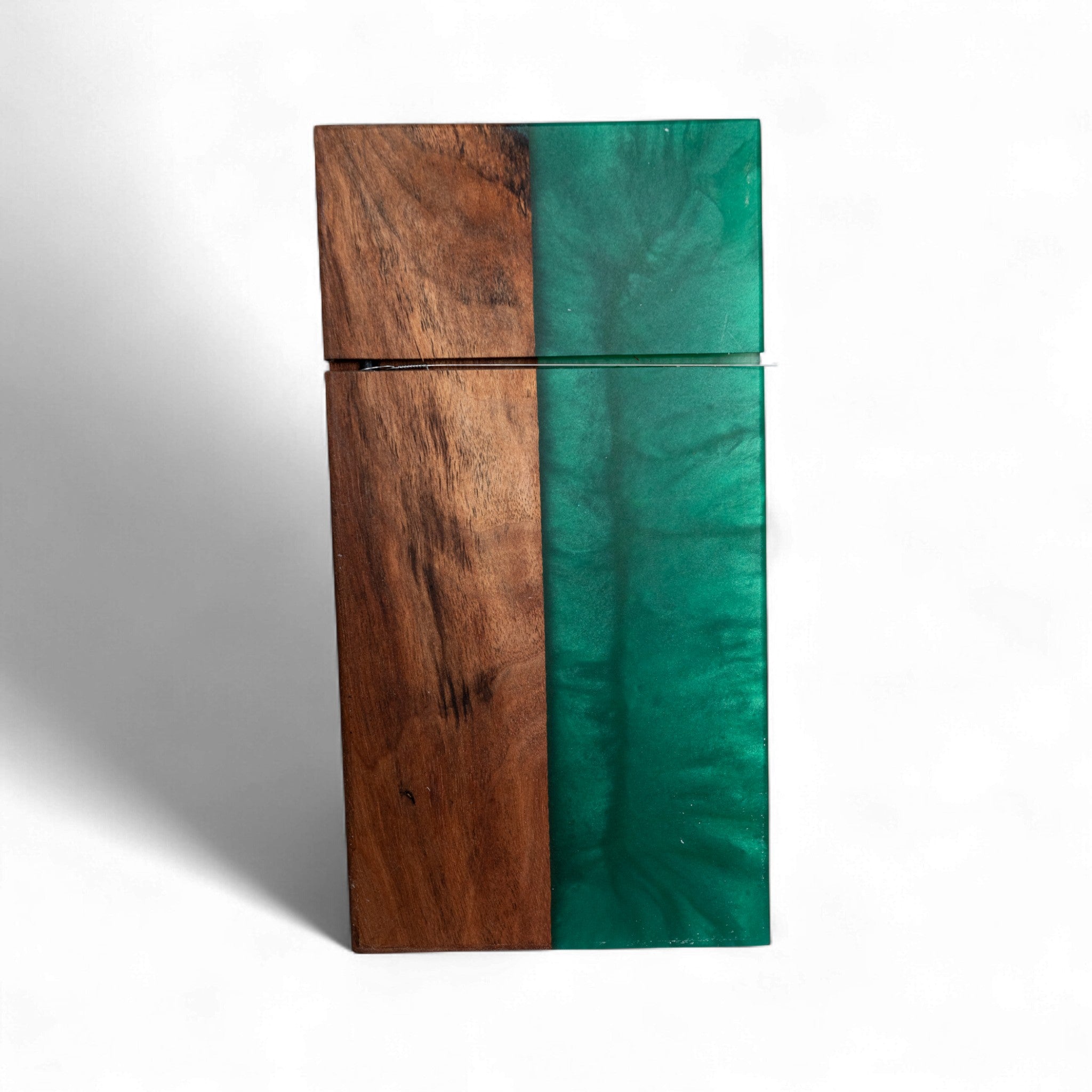 Walnut Wood Green Epoxy Cheese Slicer Board