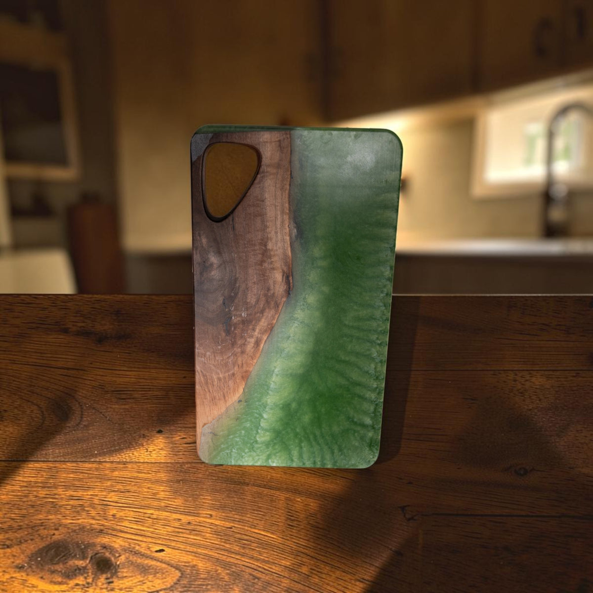 Walnut Wood Jade Epoxy Charcuterie Boards/Serving Board