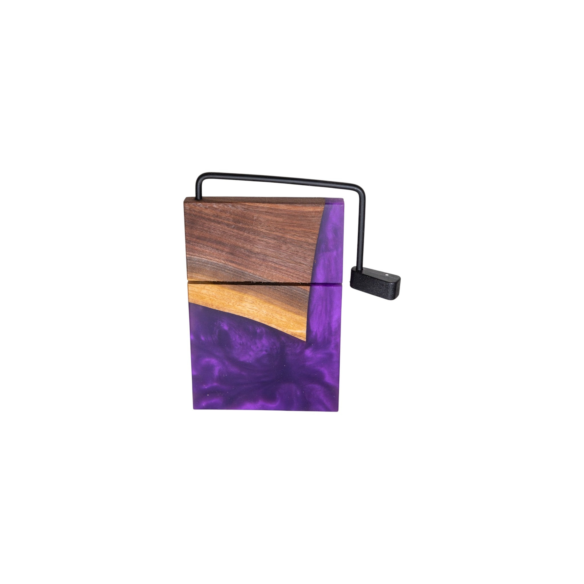 Walnut Wood Purple Epoxy Cheese Slicer Board
