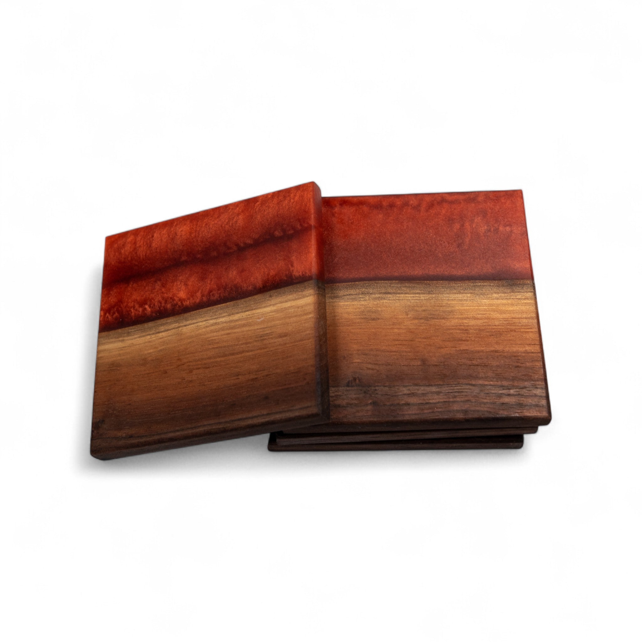 Walnut Wood with Copper Epoxy Coaster