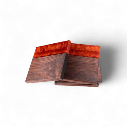 Walnut Wood with Copper Epoxy Coaster