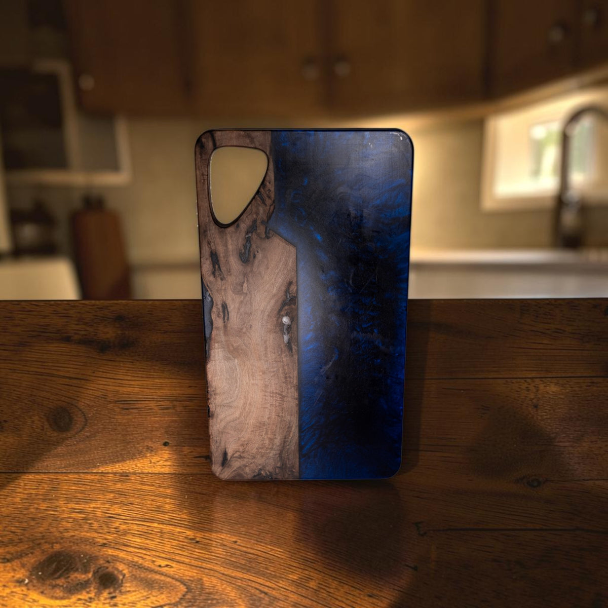 Walnut Wood with Dark Blue Epoxy Charcuterie Boards/Serving Board