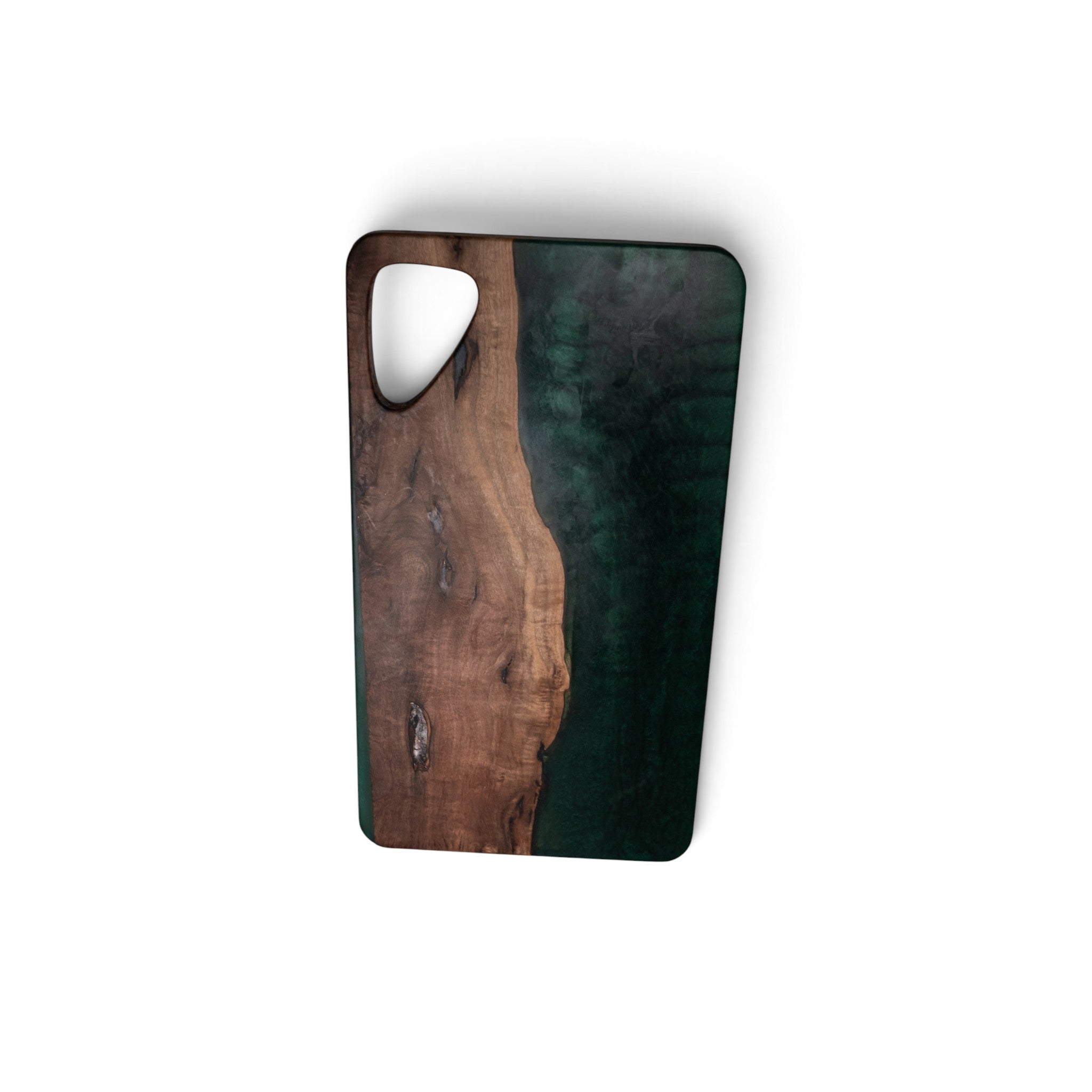 Walnut Wood with Dark Green Epoxy Charcuterie Boards/Serving Board