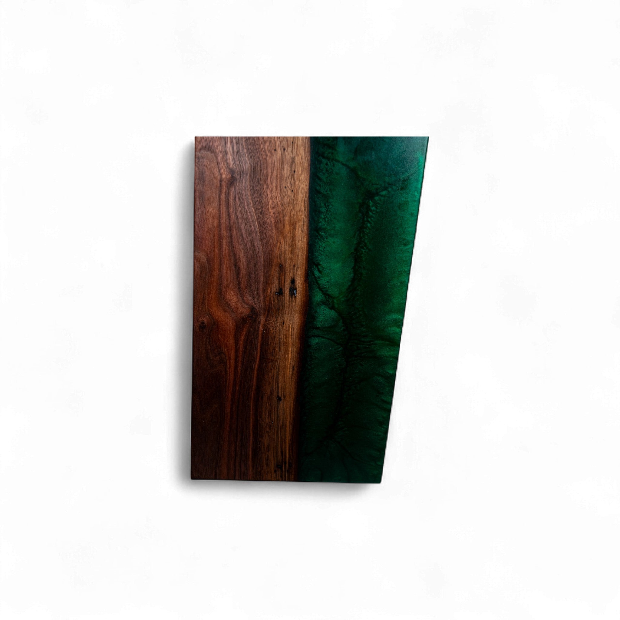 Walnut Wood with Dark Green Epoxy Charcuterie Boards/Serving Board