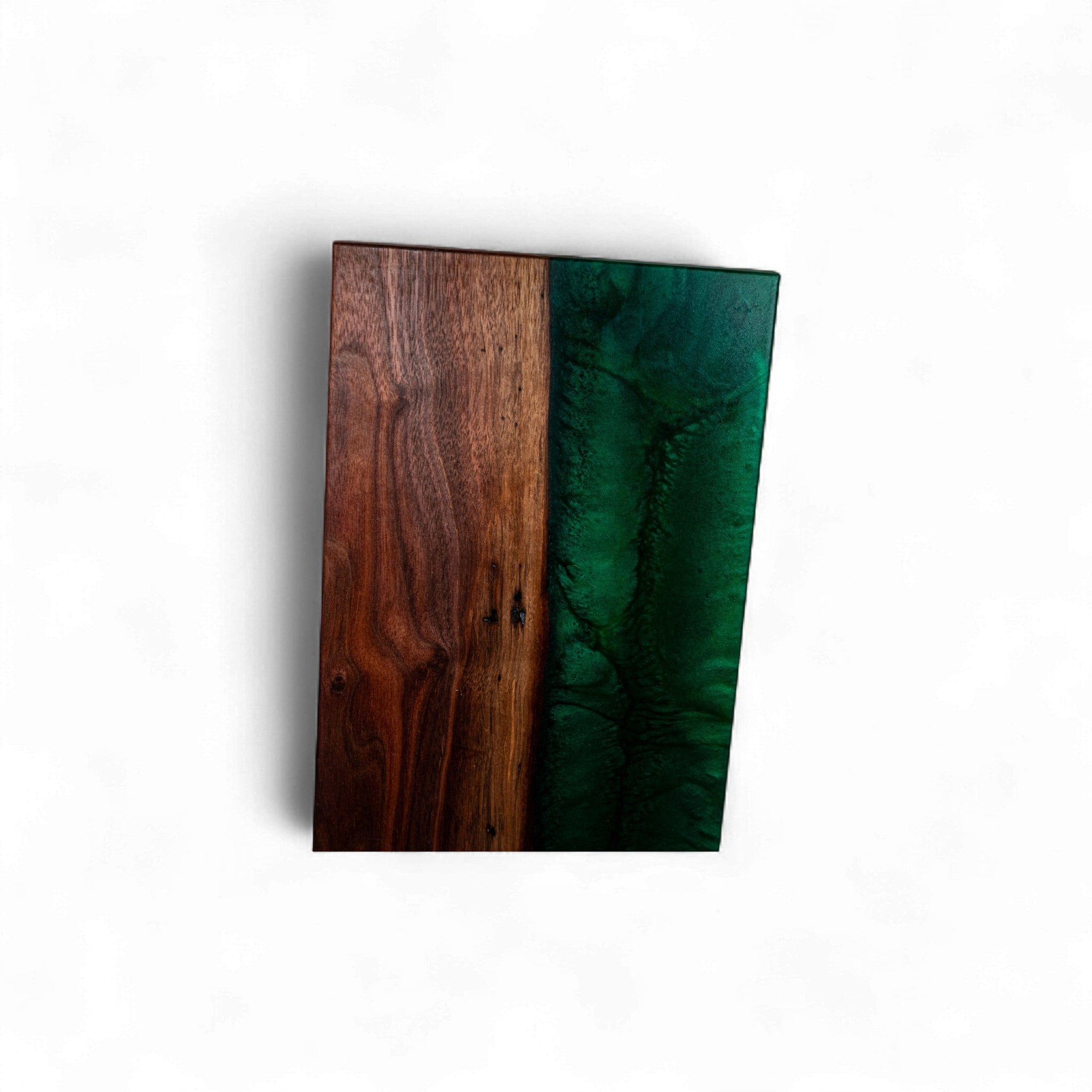 Walnut Wood with Dark Green Epoxy Charcuterie Boards/Serving Board