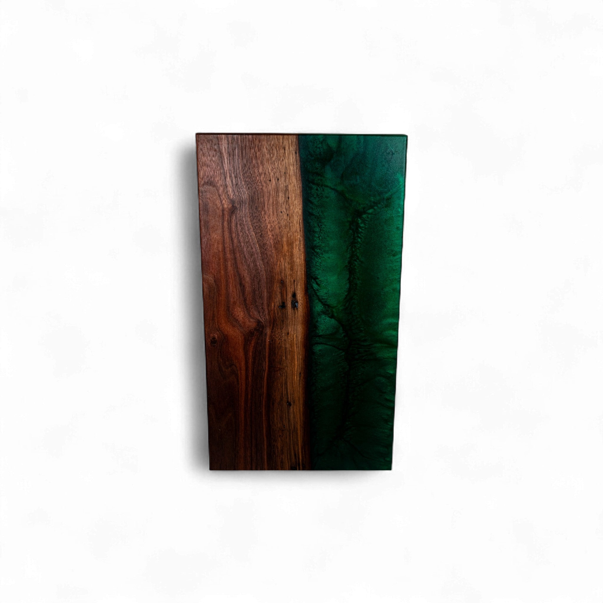 Walnut Wood with Dark Green Epoxy Charcuterie Boards/Serving Board