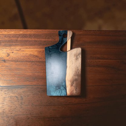 Walnut Wood with Metal Gray Epoxy Charcuterie Boards/Serving Board