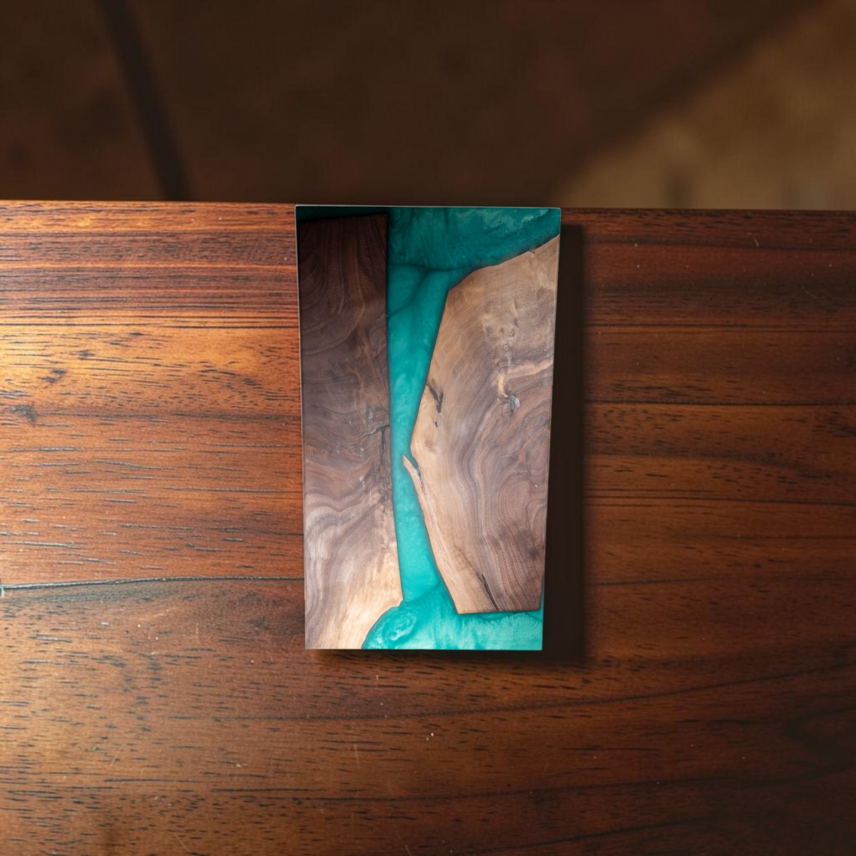 Walnut Wood with Sea Blue Epoxy Charcuterie Boards/Serving Board