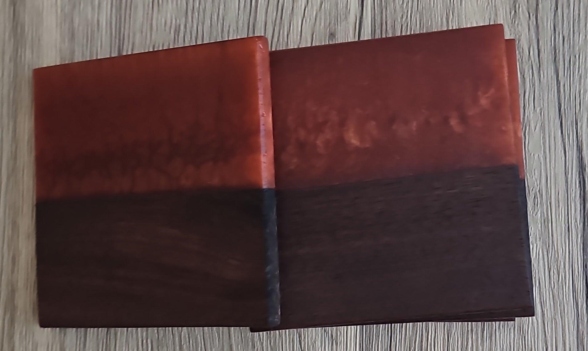 Walnut with Copper Epoxy Coaster