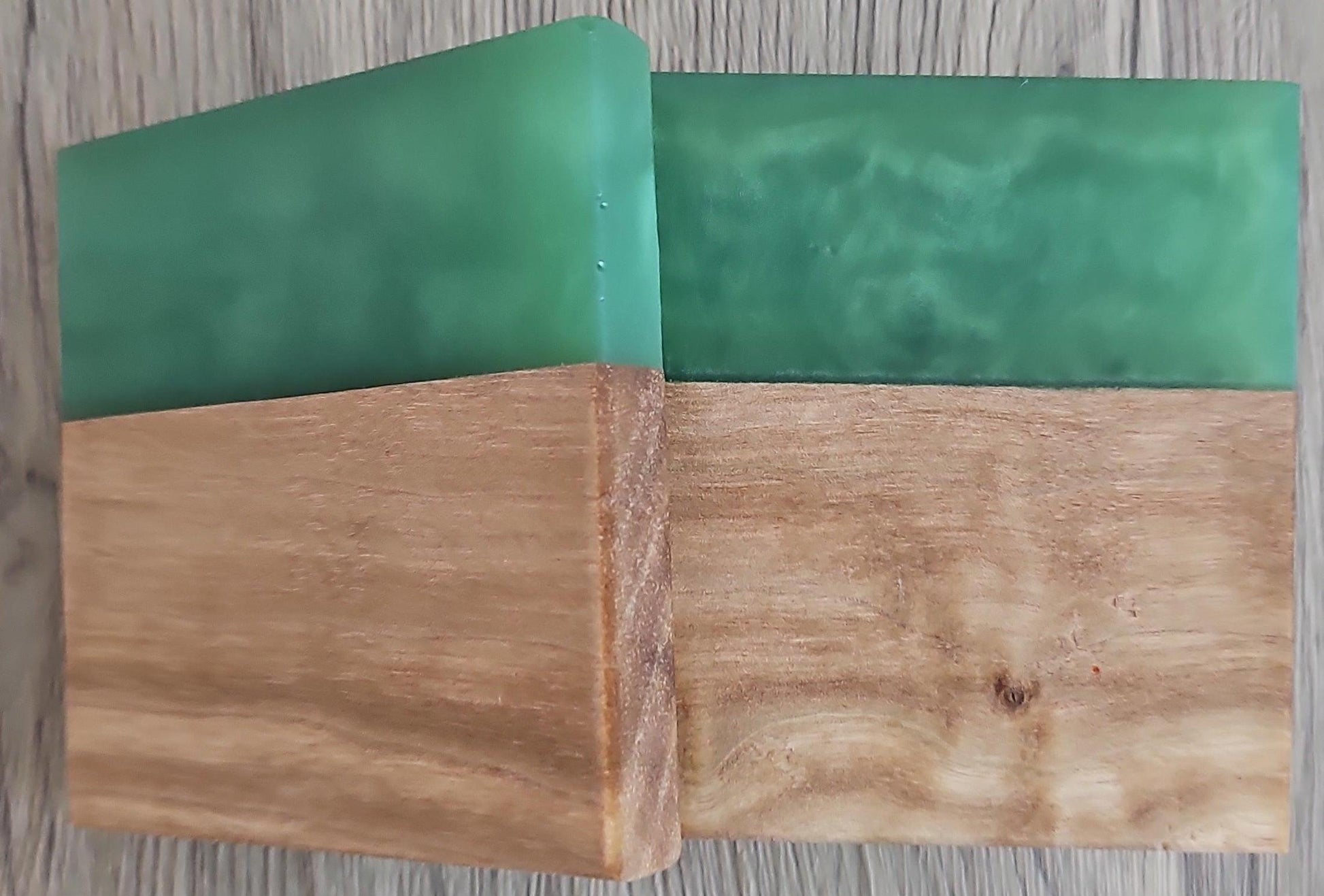 Walnut with Medium Green Epoxy Coaster