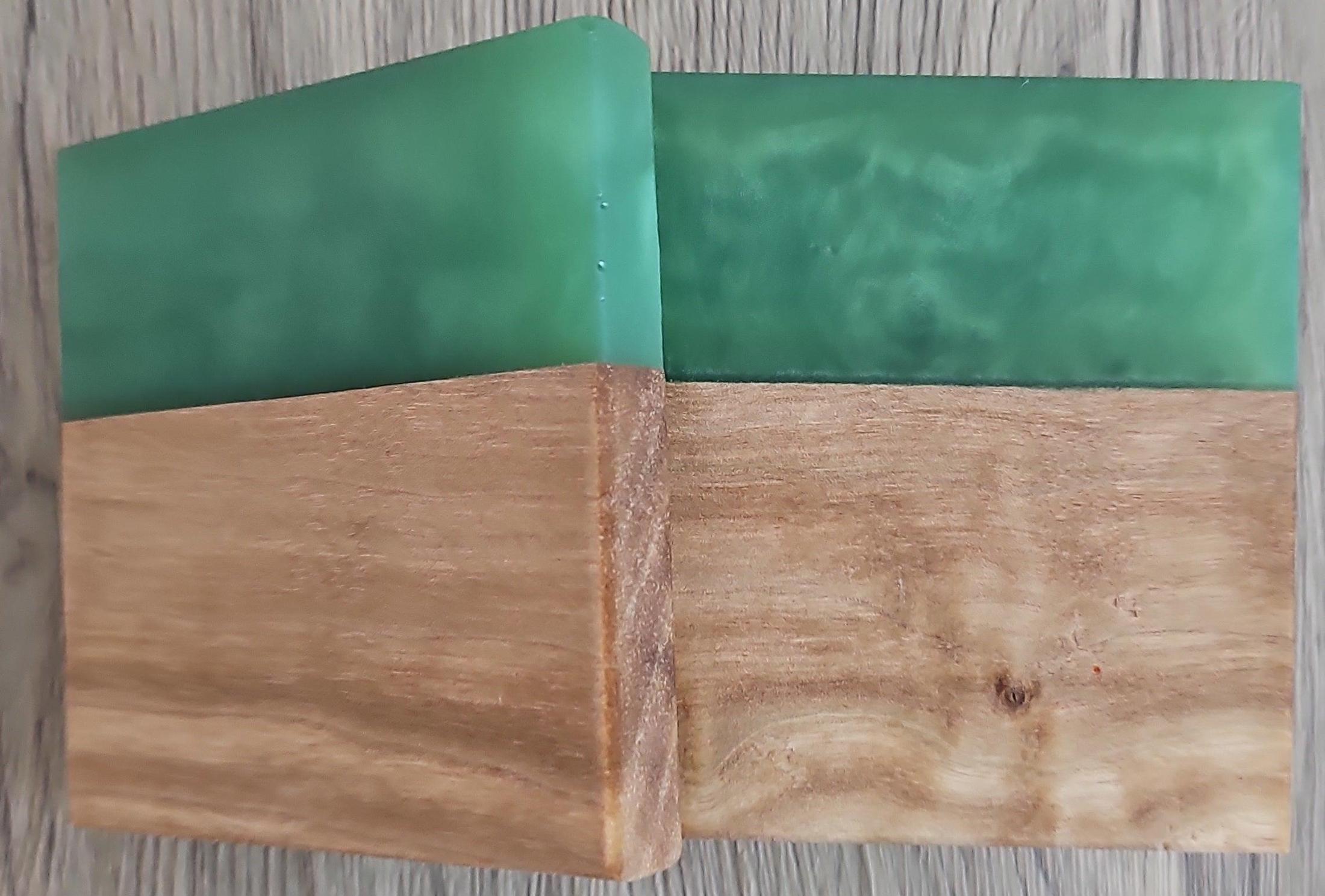 Walnut with Medium Green Epoxy Coaster