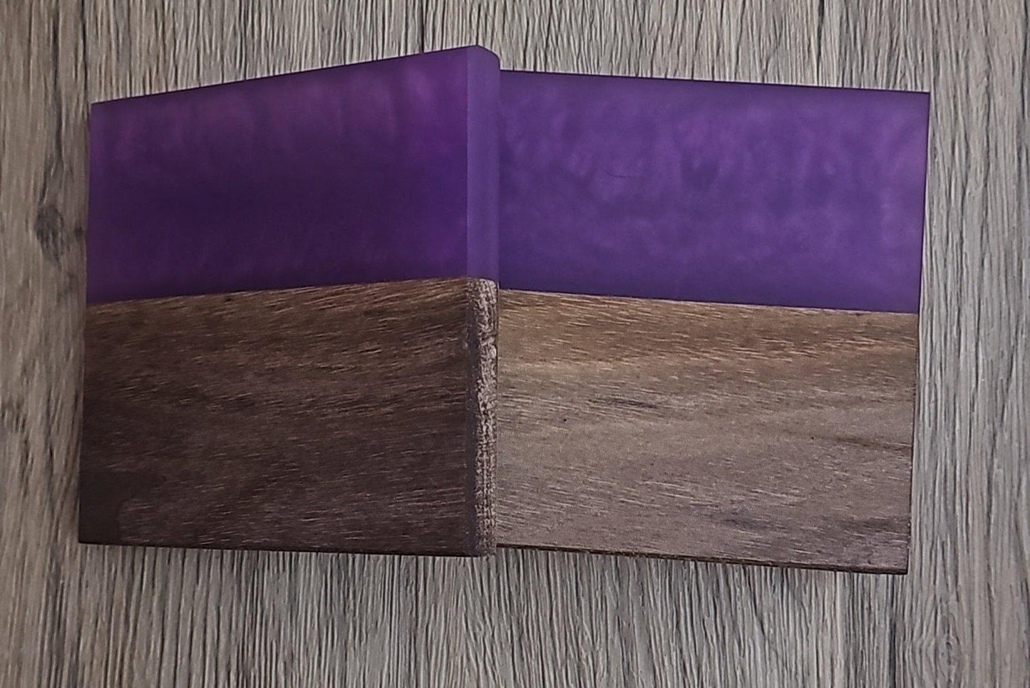 Walnut with Violet Epoxy Coaster