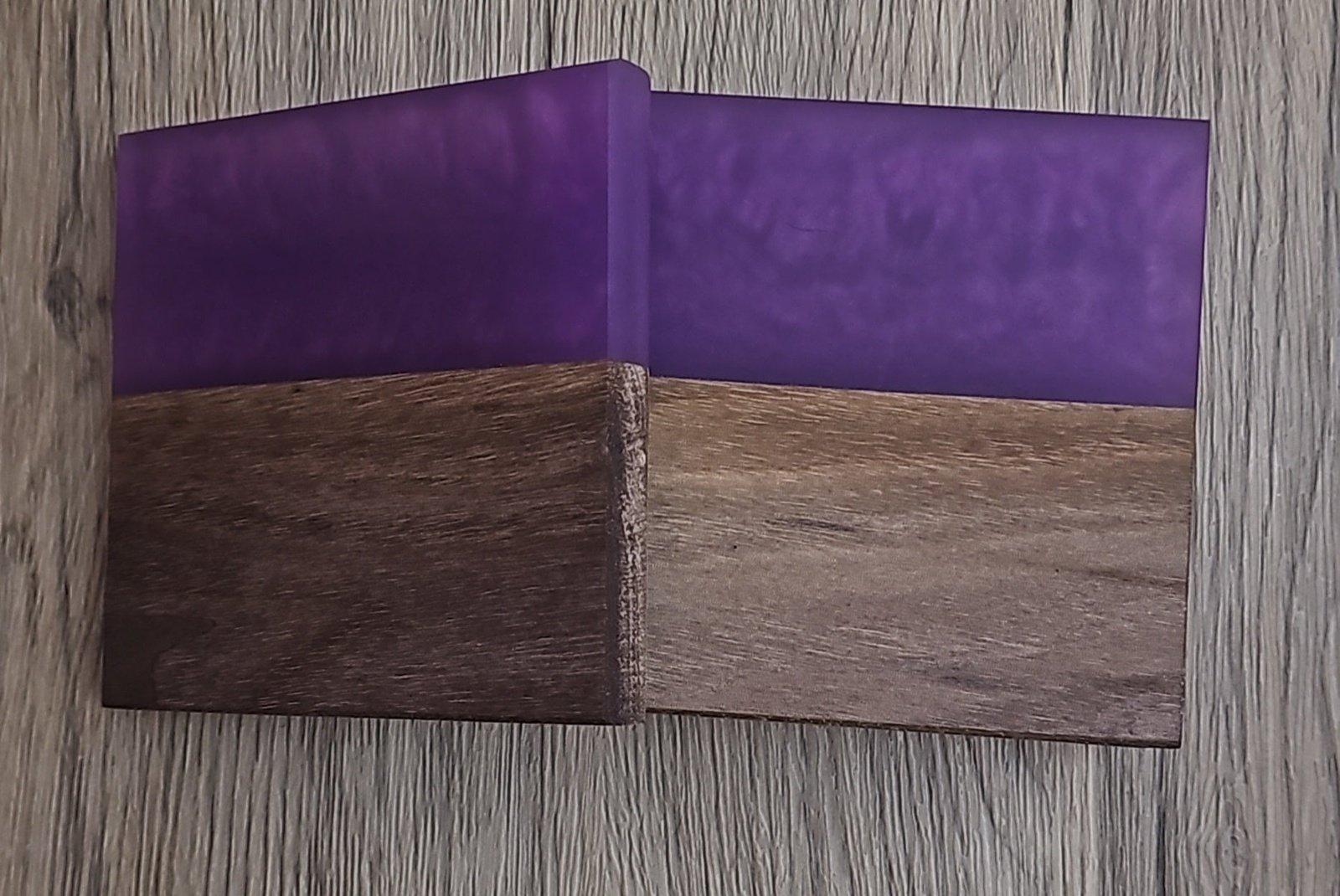 Walnut with Violet Epoxy Coaster