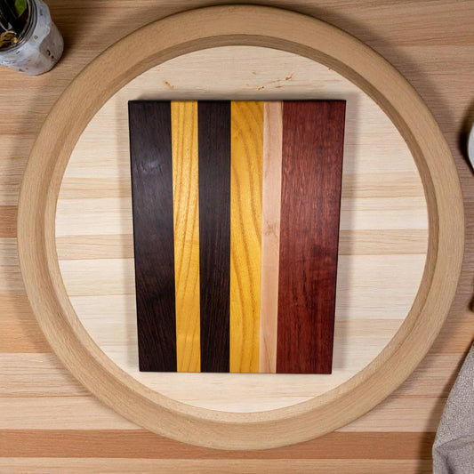 Wenge, Maple, Purpleheart, and Mulberry Charcuterie Boards/Serving Board/Cutting Board