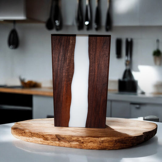 White Epoxy Walnut Charcuterie Boards/Serving Board