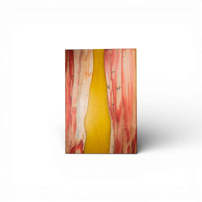Yellow Epoxy Box Elder Wood Charcuterie Boards/Serving Board