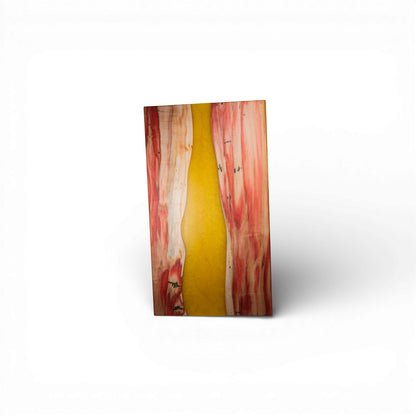 Yellow Epoxy Box Elder Wood Charcuterie Boards/Serving Board