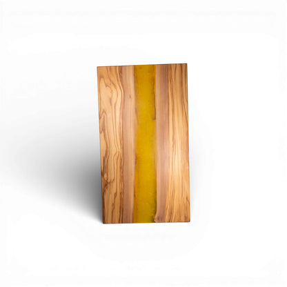 Yellow Epoxy Olive Wood Charcuterie Boards/Serving Board