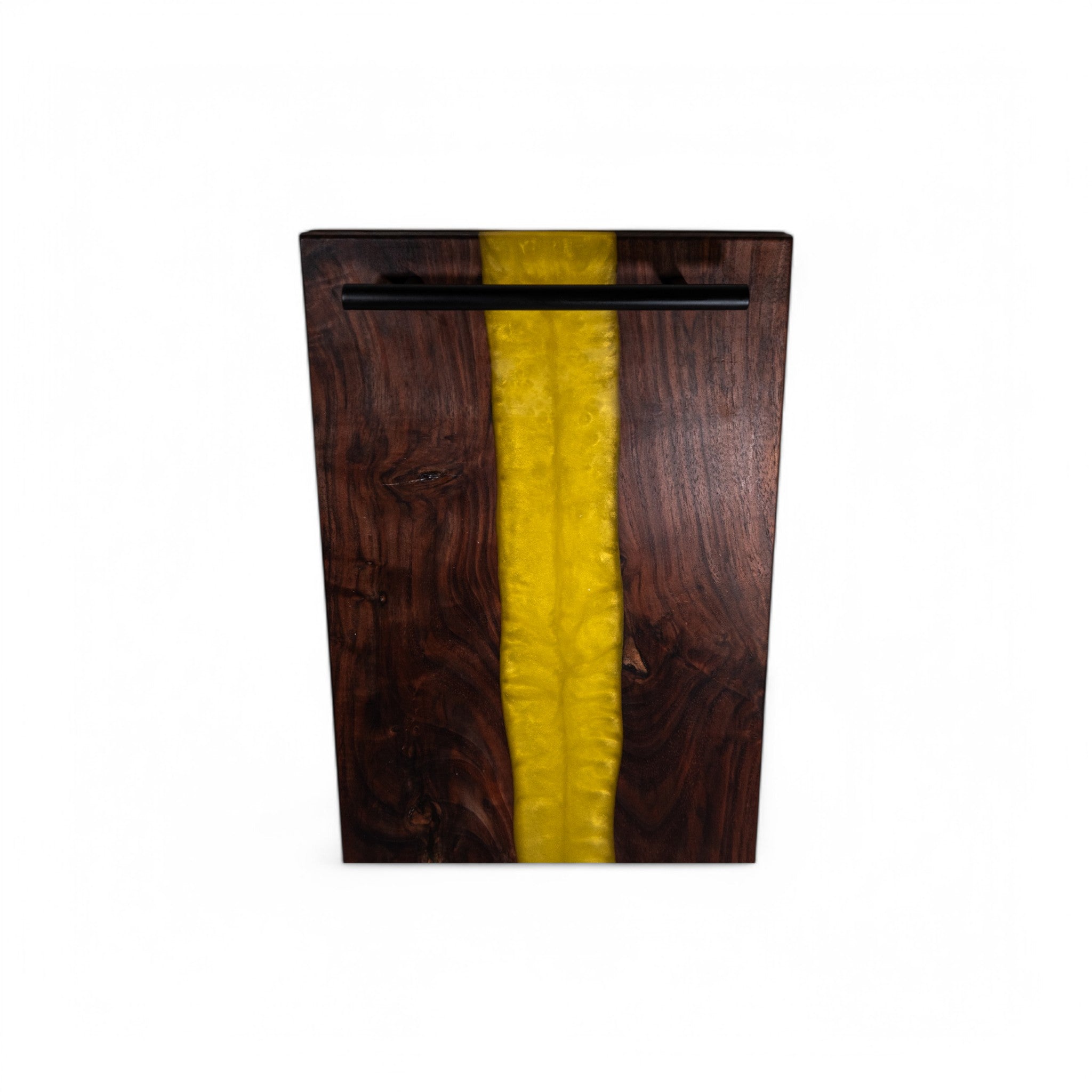 Yellow Epoxy Walnut Charcuterie Boards/Serving Board with Handle