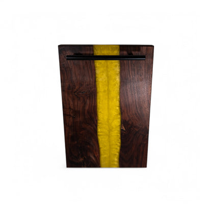 Yellow Epoxy Walnut Charcuterie Boards/Serving Board with Handle
