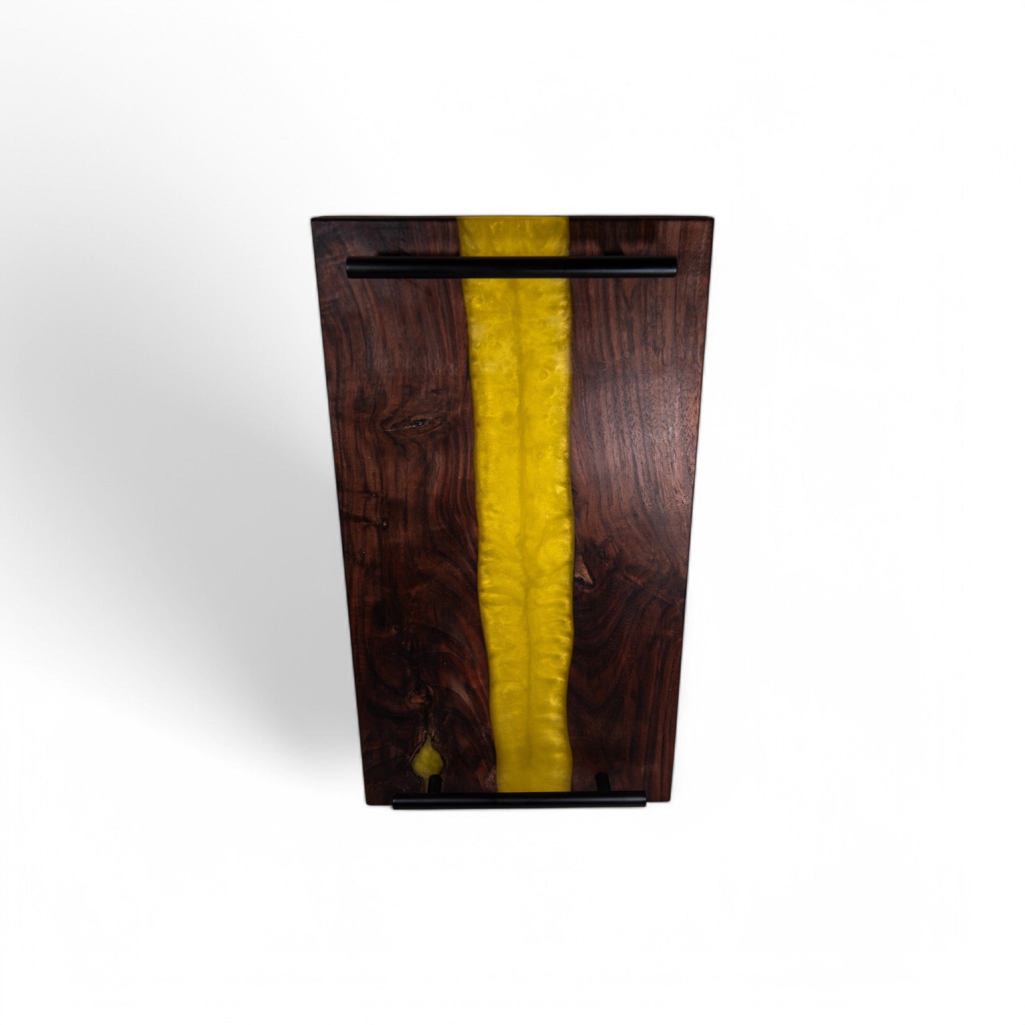 Yellow Epoxy Walnut Charcuterie Boards/Serving Board with Handle