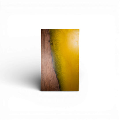 Yellow Epoxy Walnut Wood Charcuterie Boards/Serving Board