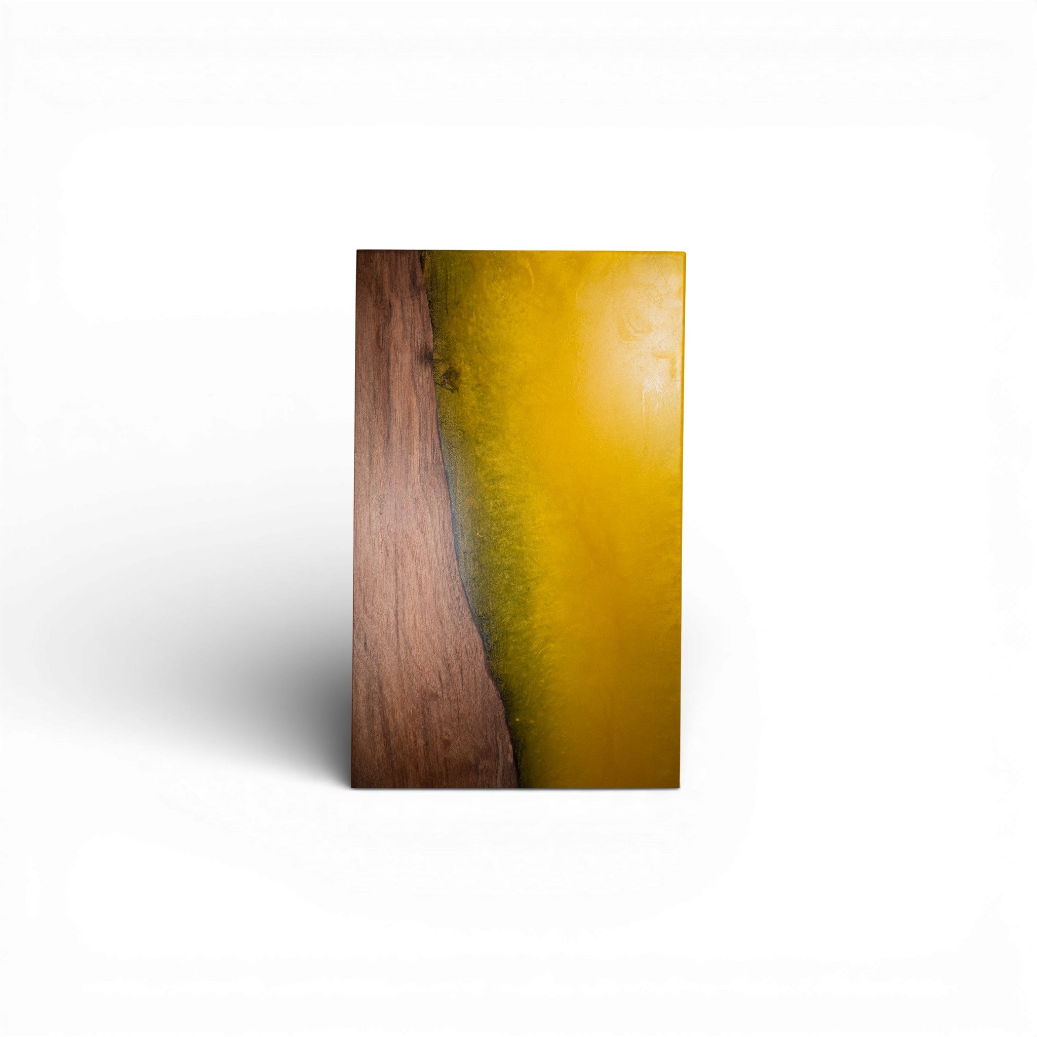 Yellow Epoxy Walnut Wood Charcuterie Boards/Serving Board