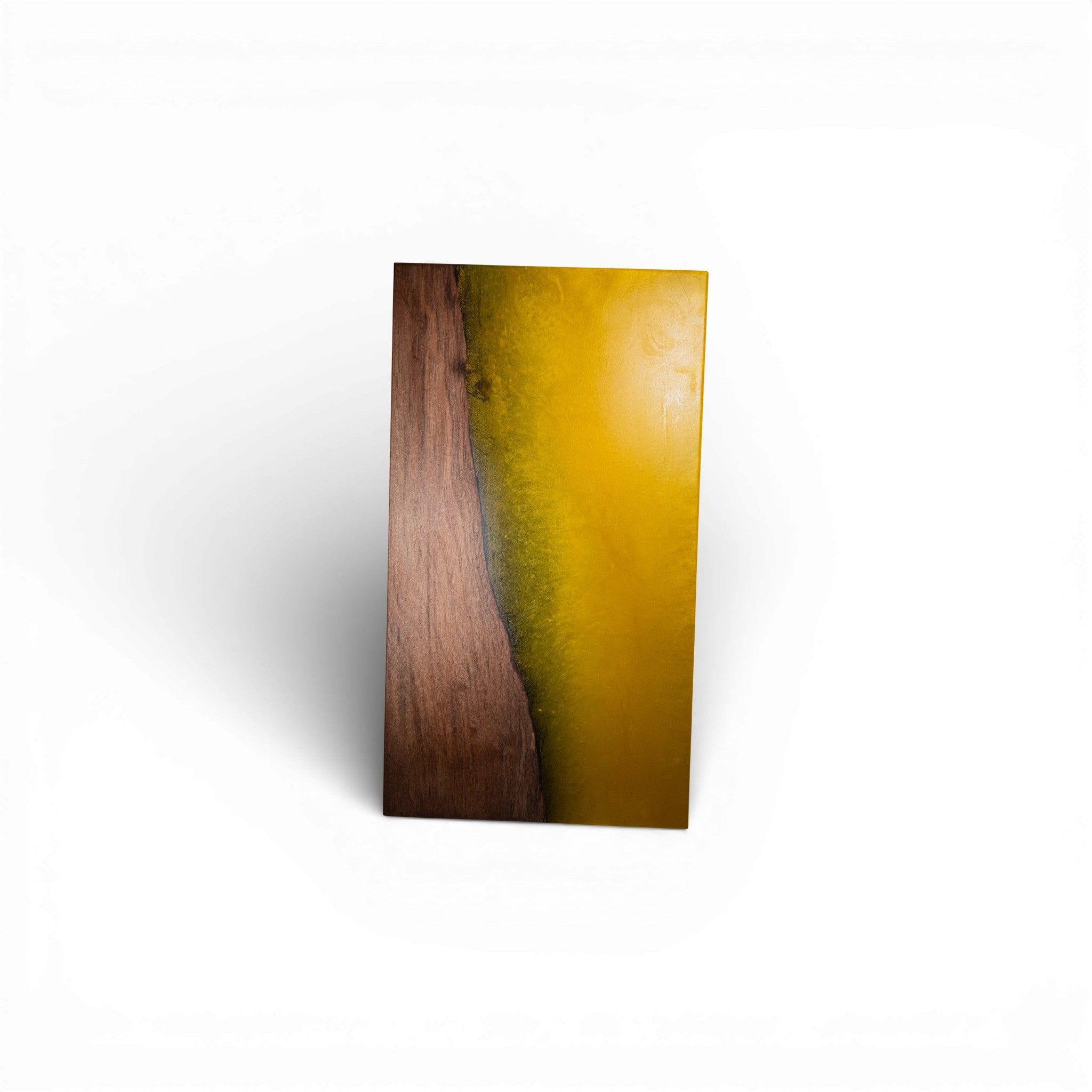 Yellow Epoxy Walnut Wood Charcuterie Boards/Serving Board