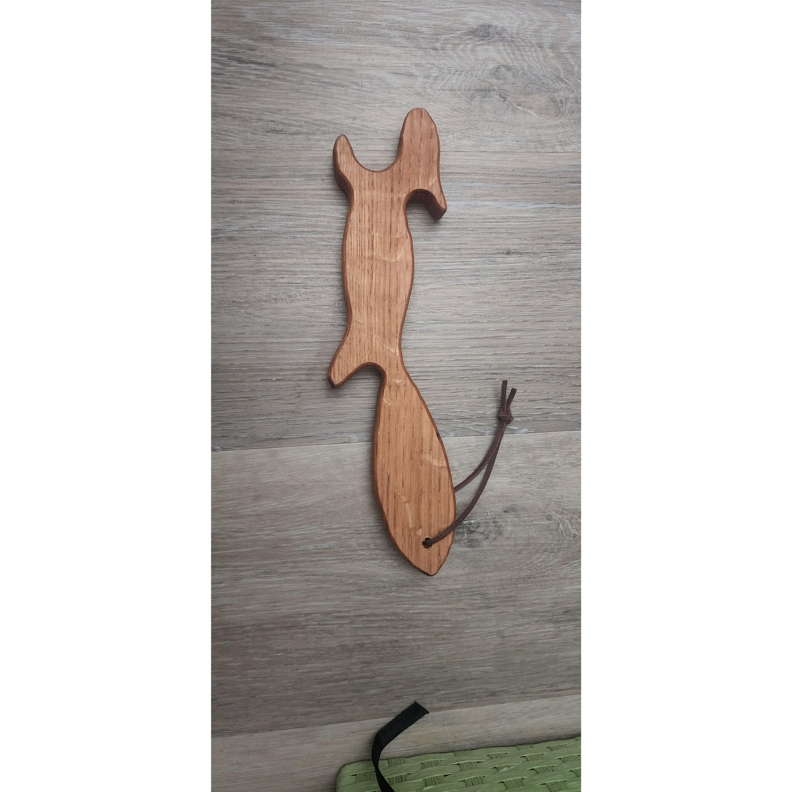 Wooden Squirrel oven rack puller push-me pull-you